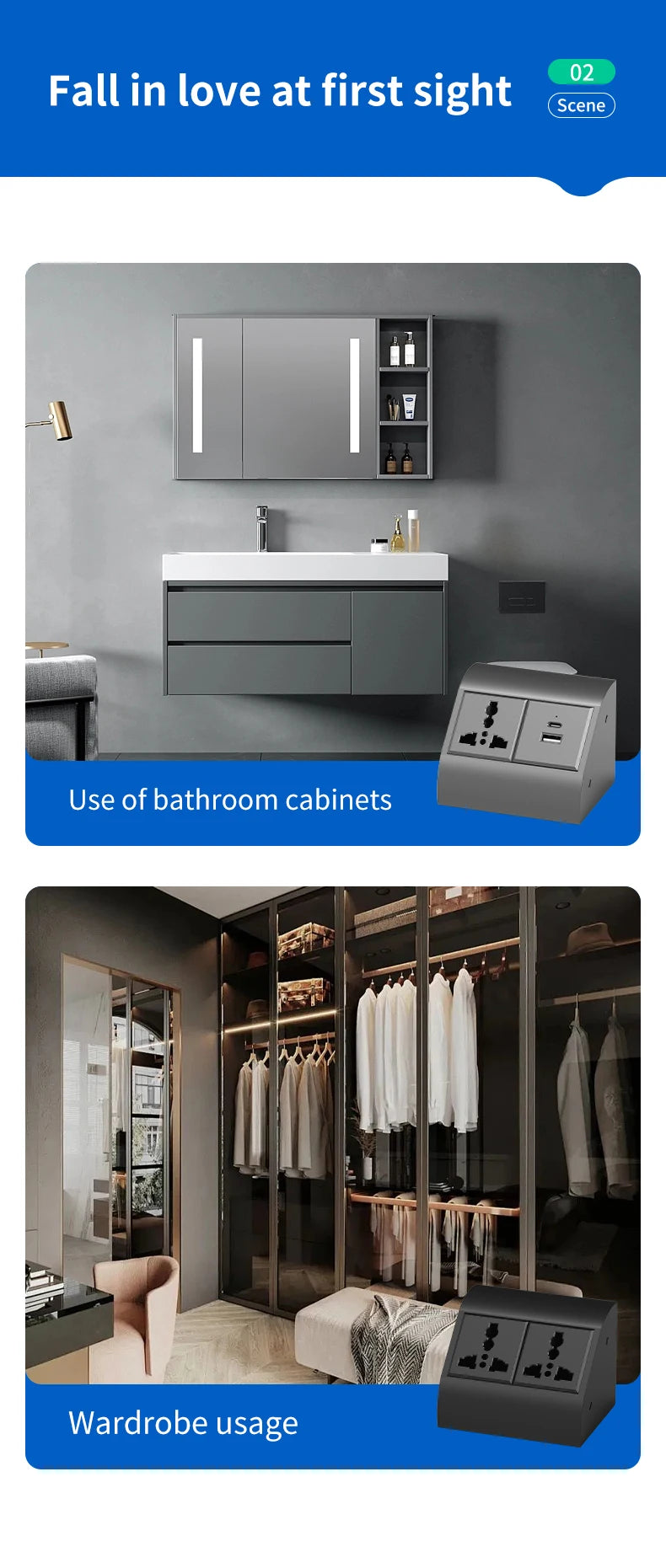 Funaya Bathroom Mirror Cabinet Corner Socket Plug Laboratory