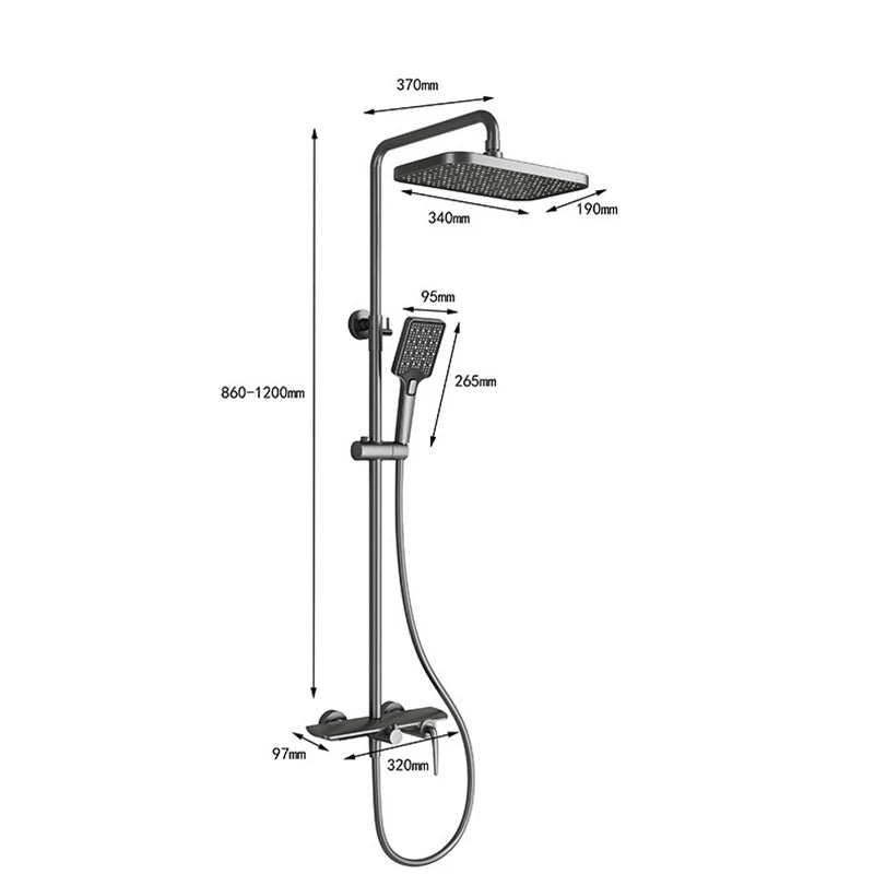 Kemaidi Bathroom Shower System Cold Control Triple Function