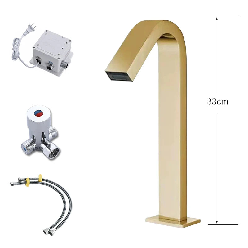 Oxg Black/Chrome Smart Sensor Basin Faucet Automatic Sensor