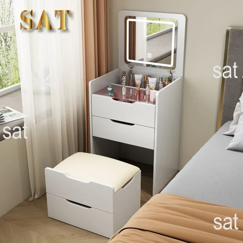 Modern White Wood Dresser Nightstand Bedroom Makeup Vanity