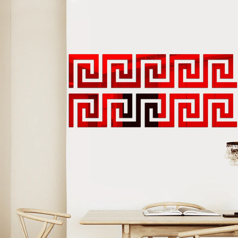 5/10cm Acrylic Wall Mirror Sticker Adhesive Living Room