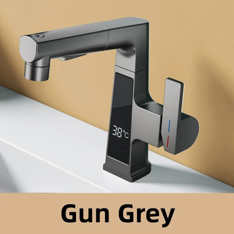 Led Bathroom Faucet Intelligent Temperature Sensor Digital