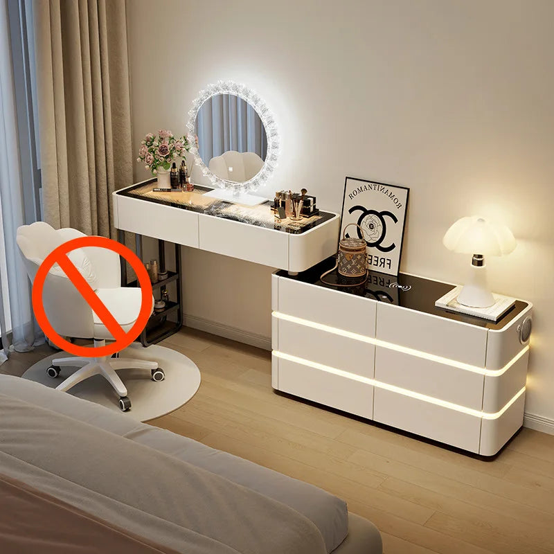 Modern Dressing Table Vanity Desk Wireless Charge Station