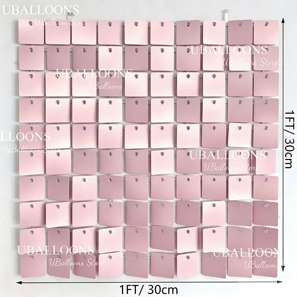 49pcs Champagne Gold Shimmer Wall Panels 7x7ft Matte