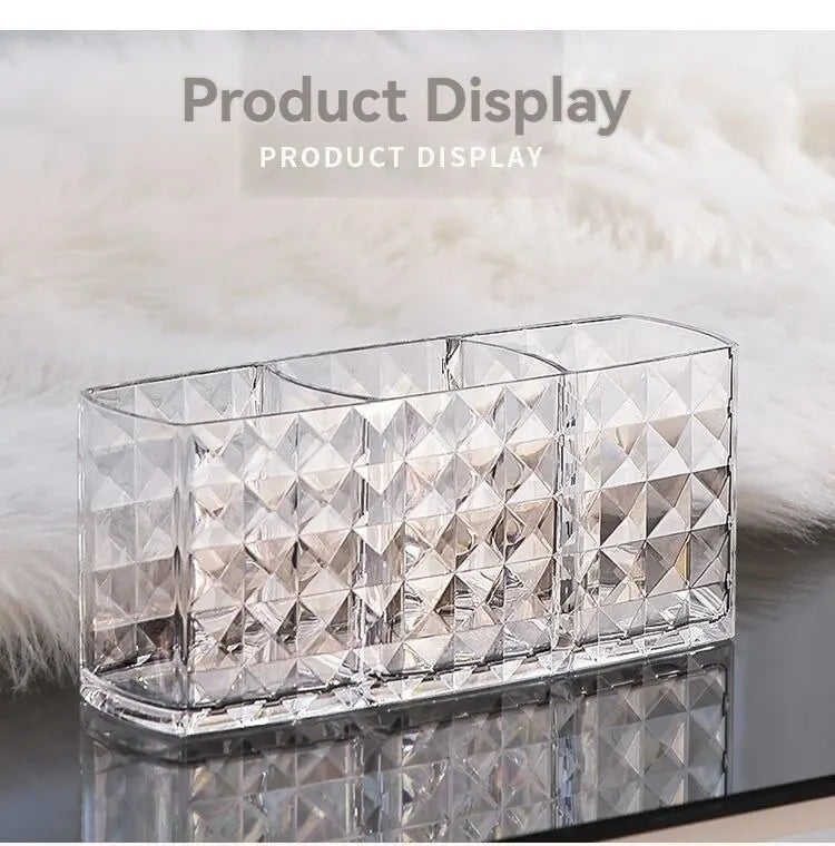 1pcs/2pcs Diamond Patterned Mirror Cabinet Storage Box Bathroom