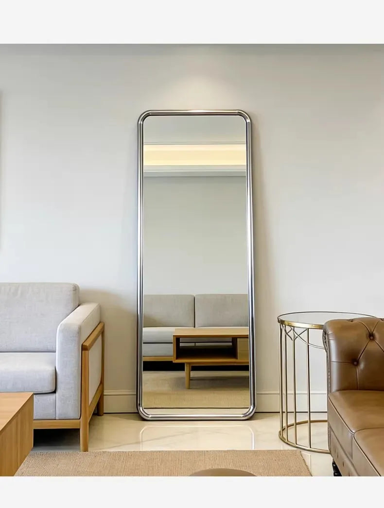 Minimalist Furniture Living Room Silver-Framed Full-Length