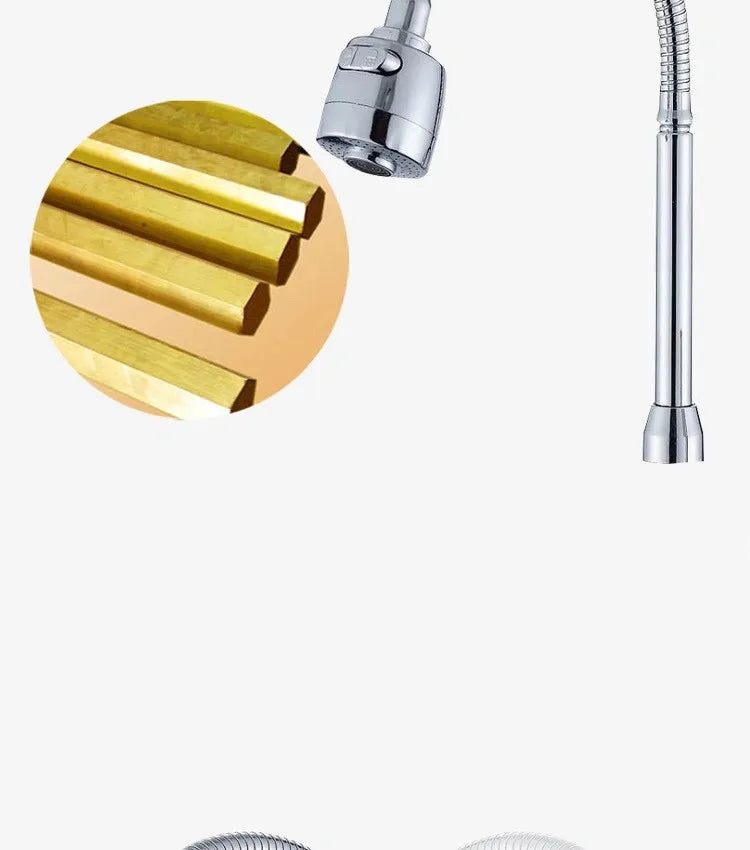 1pc Stainless Steel Sink Faucet Pipe Connection Saving