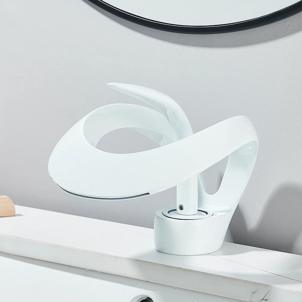 Waterfall Creative Bathroom Basin Faucet Sink Faucet Deck