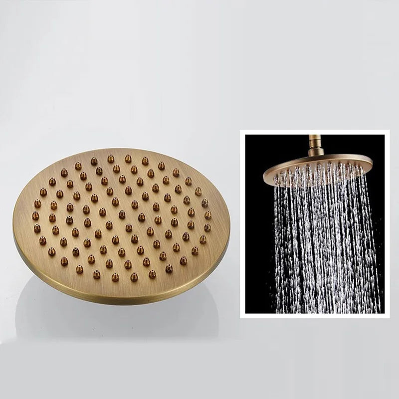 Brass Bathroom Faucet Shower Type Head Antique Brass