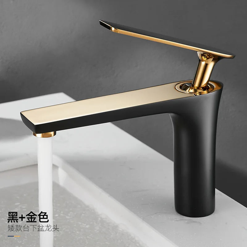 All Copper Black Gold Basin Faucet Sink Faucet