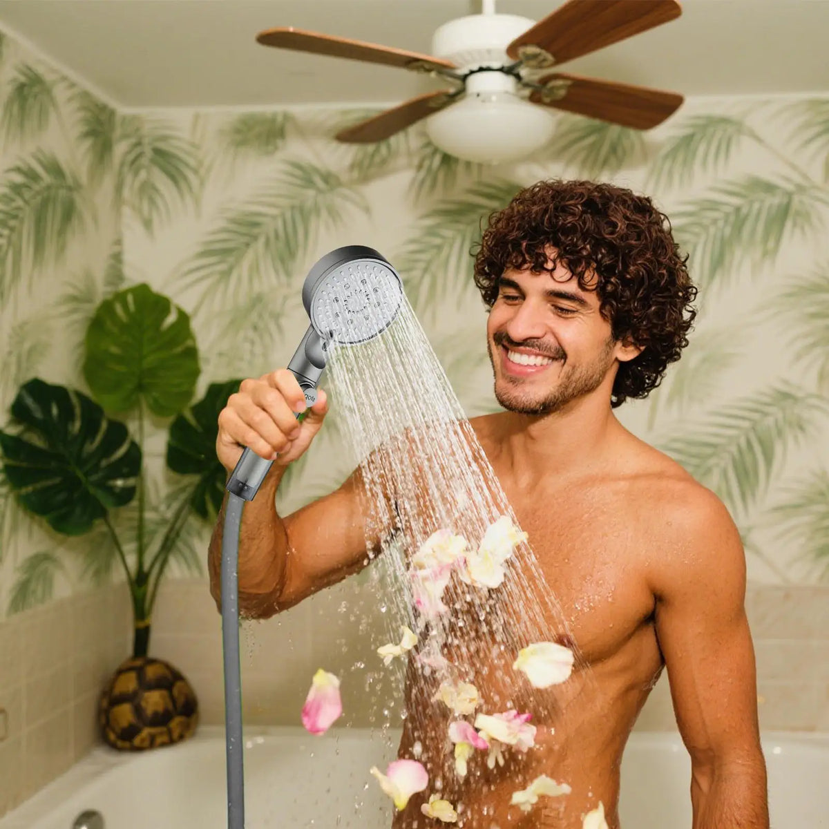 5-Mode Filtered Shower Head High Pressure Adjustable Sprayer