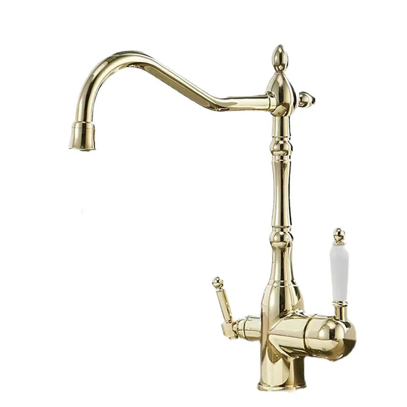 French Brass Light Luxury Three In One Pure