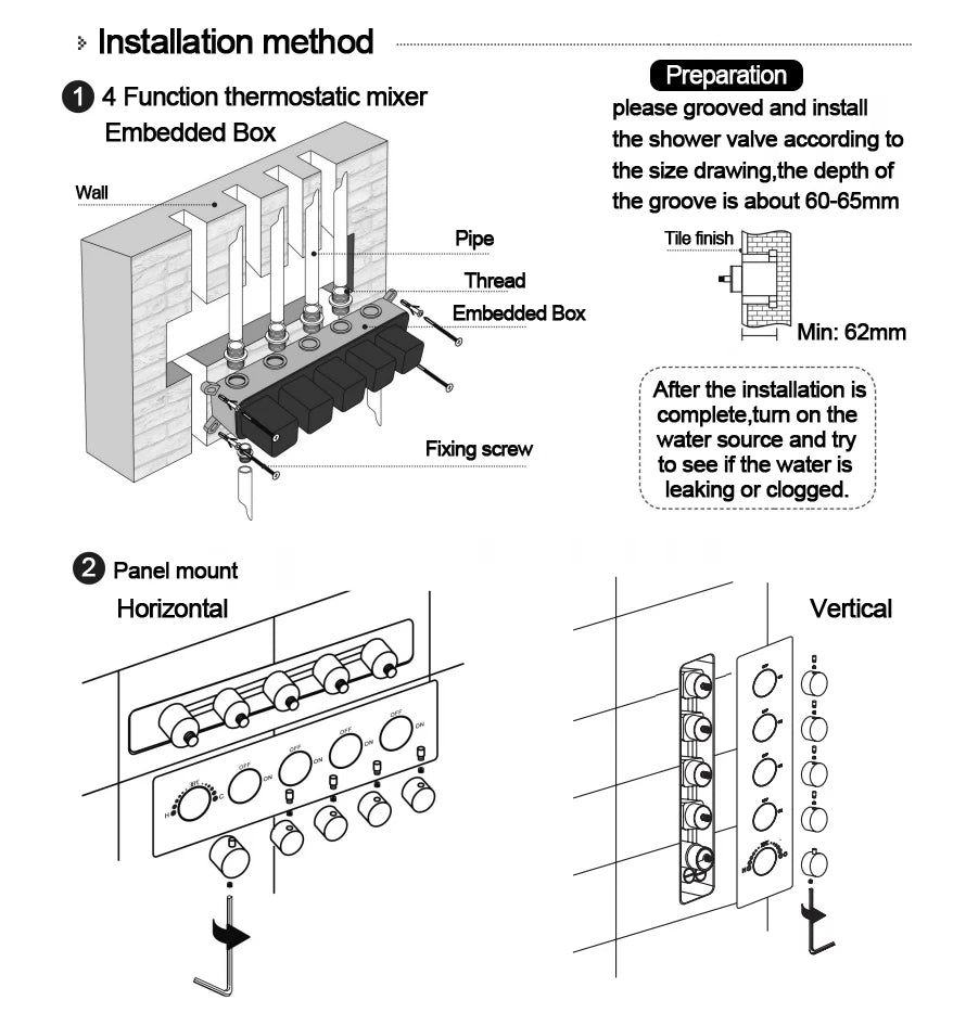 Boenn Thermostatic Shower Controller Shower Systems Bathroom