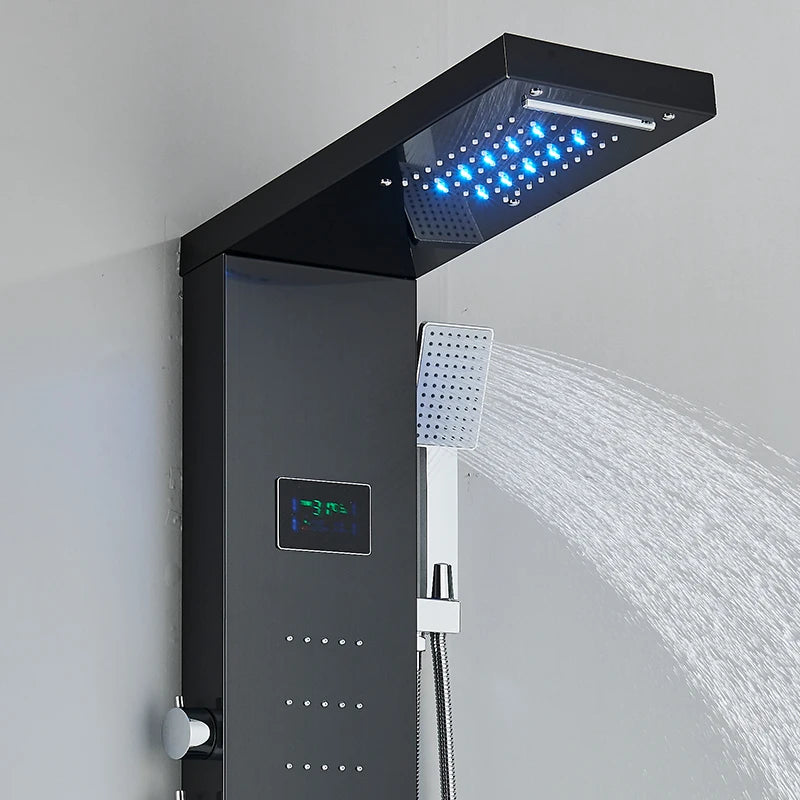 Bathroom Shower Panel Led Rainfall/Waterfall Shower Head