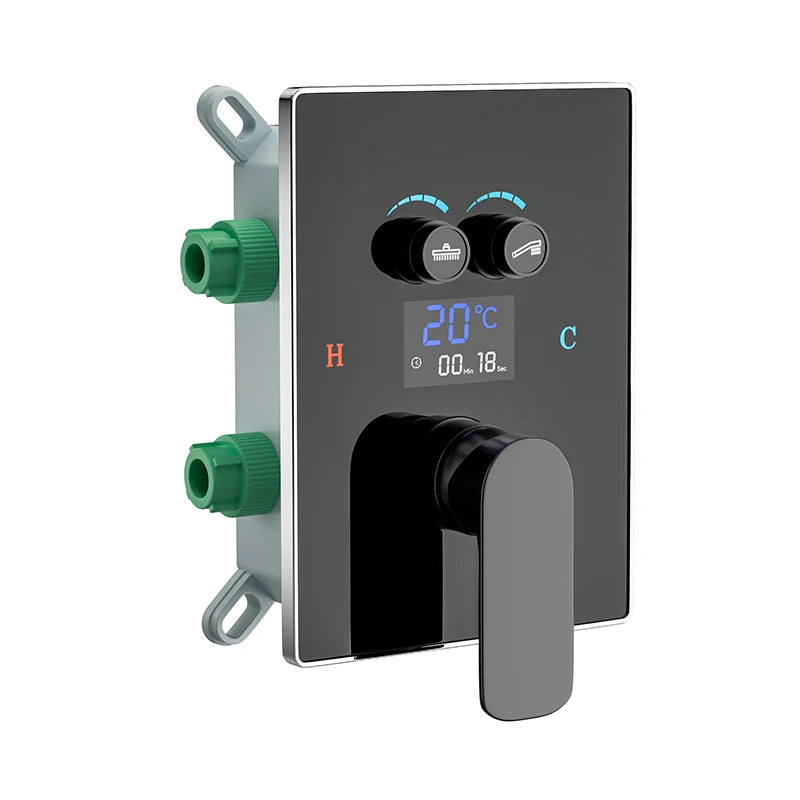 Brass Bathroom Concealed Thermostatic Mixing Valve Wall Mounted