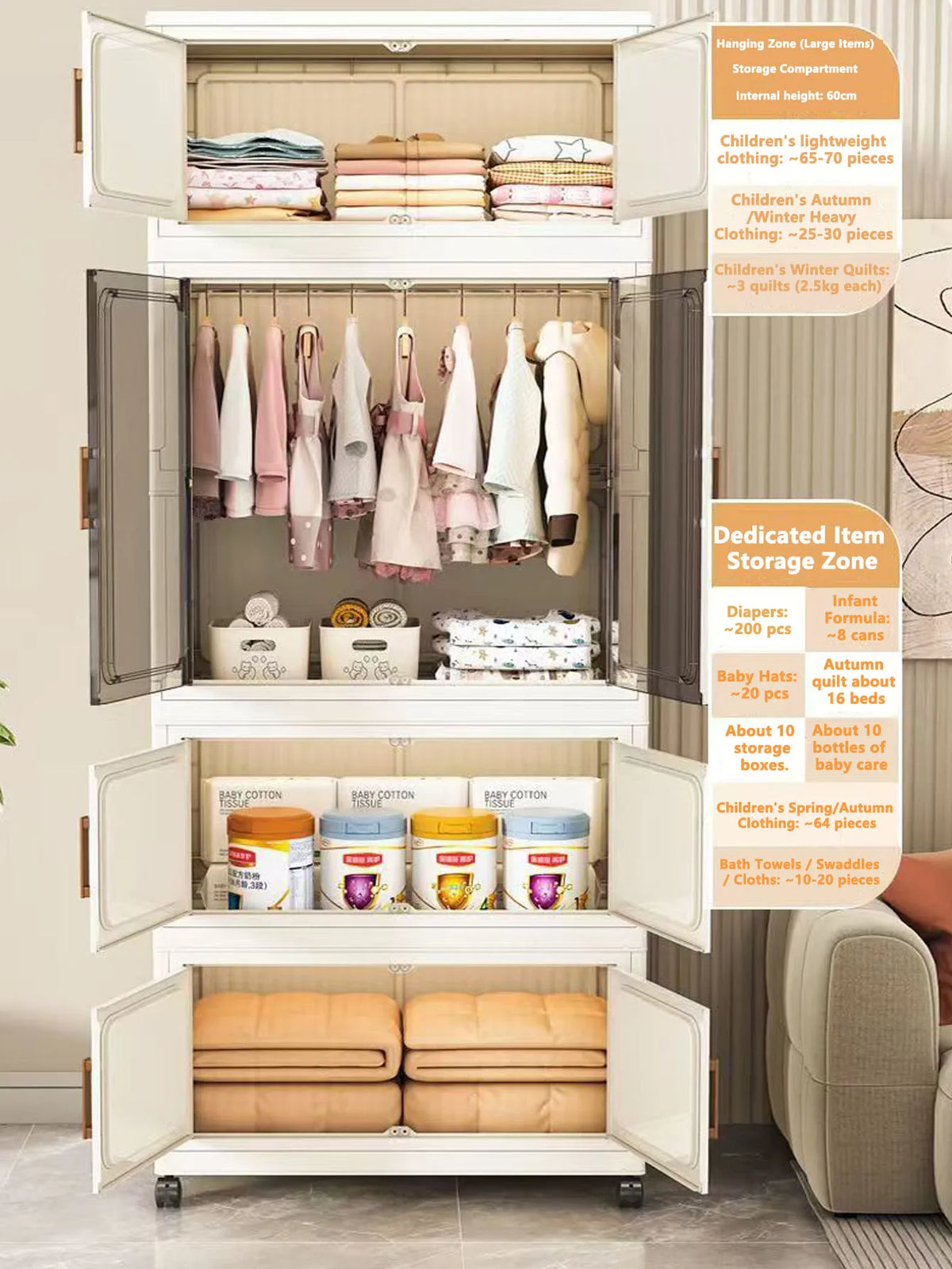 Multi-Functional Folding Storage Cabinet Office Bathroom