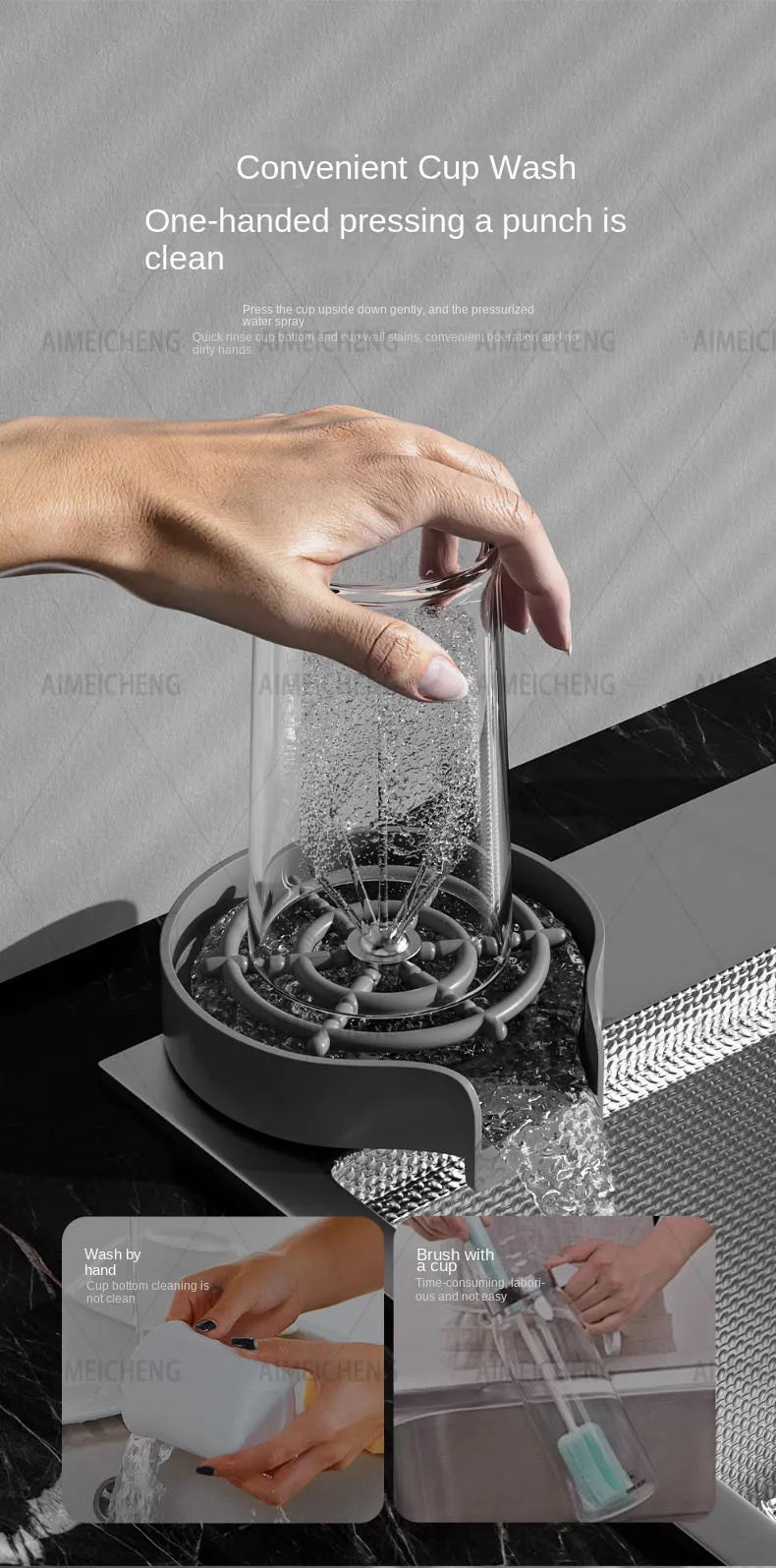 Digital Display Fly Rain Waterfall Large Sink 304