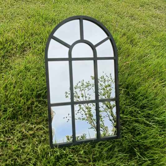 1pcs Arched Window Wall Mirror Wood Acrylic Minimalism
