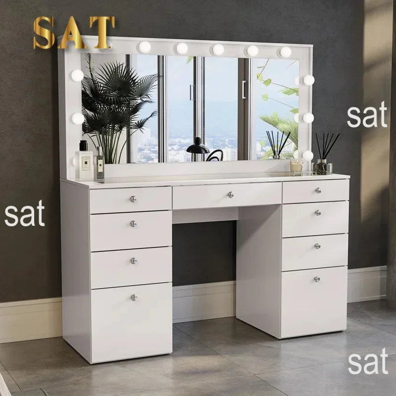 Led Makeup Mirror Colors Light Desktop Vanity Mirror