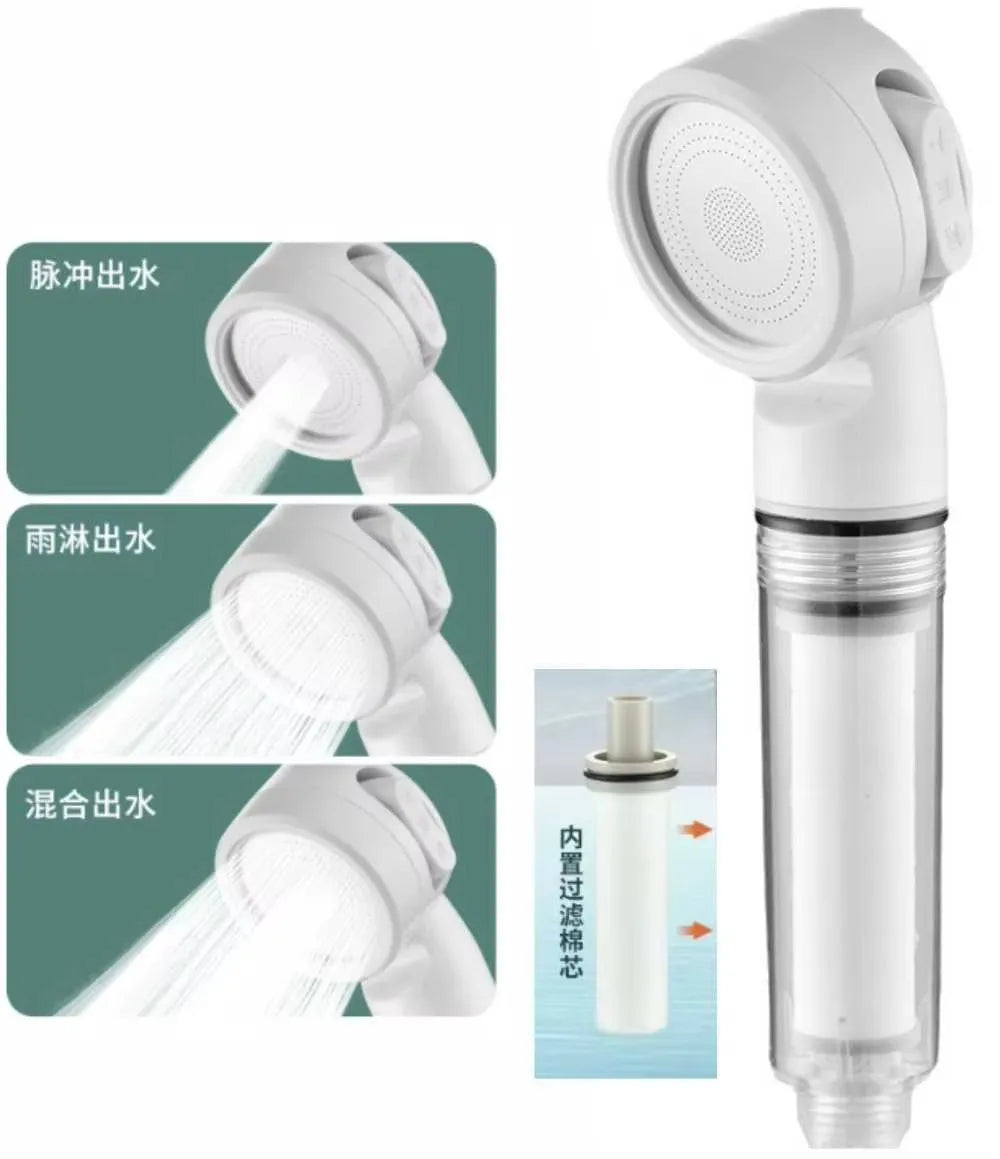 Pressurized Filter Shower Water Purifying Antibacterial Nozzle