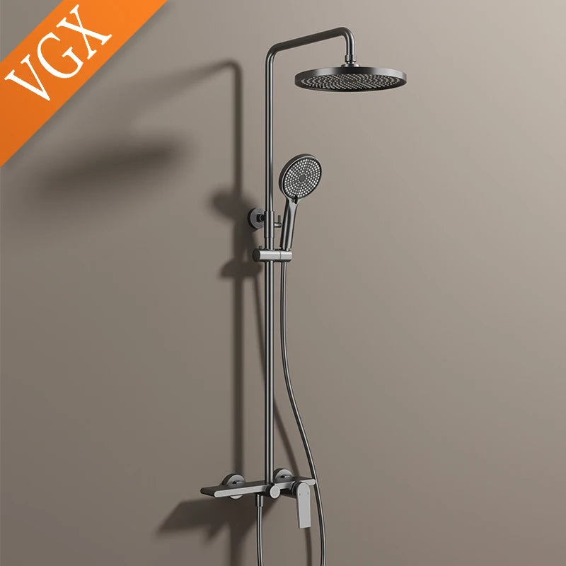 Vgx Gold Shower System Bathroom Shower Faucet 3-Way