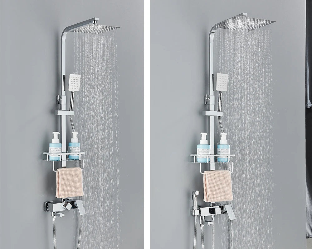 Rozin Rainfall Bathroom Shower Faucet Bidet Mixer Tap