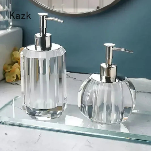 Light Luxury Crystal Bathroom Crystal Transparent Soap Dispenser