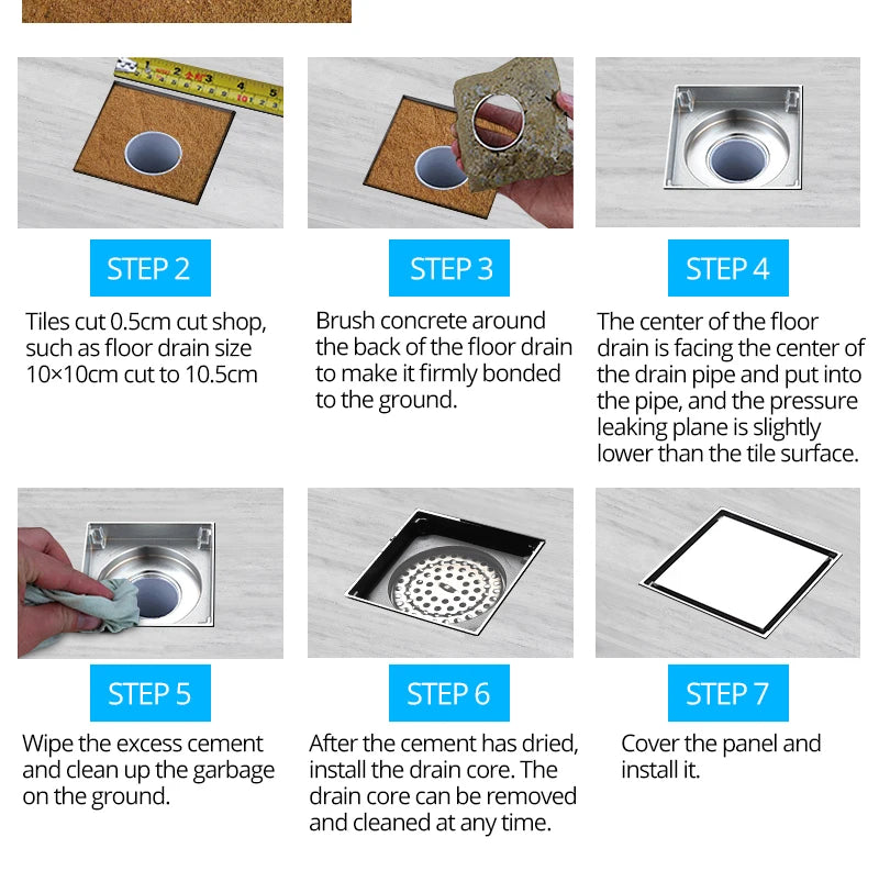 Sky Rain Bathroom Linear Odor Resistant Floor Drain