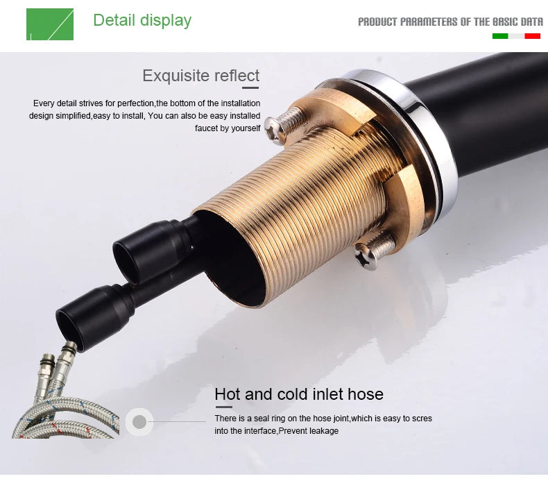Bakala Black Bathroom Sink Faucet Water Faucet Gourmet