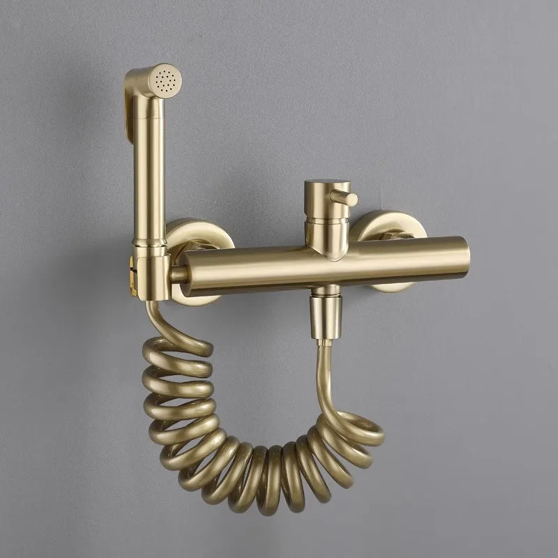 Bidet Faucet Wall Mounted Cold Total Brass Shower