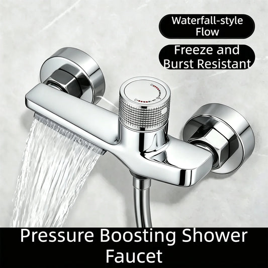 High Pressure Waterfall Shower Faucet Adjustable Temperature
