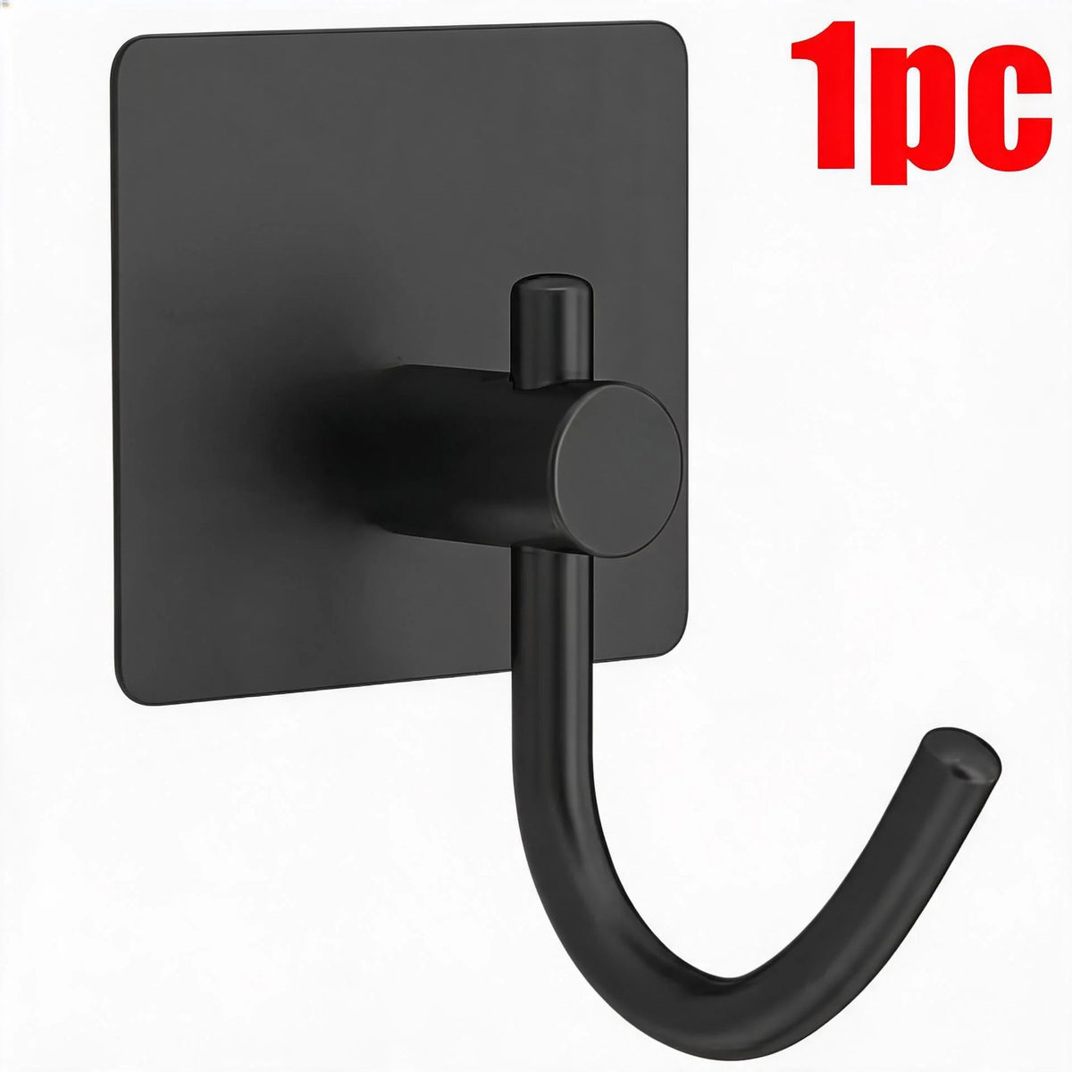 1/4pc Bathroom Stainless Steel Robe Hook Multi-Purpose Adhesive