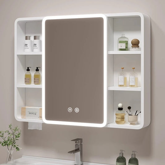 Smart Corner Round Space Aluminum Mirror Cabinet Wall
