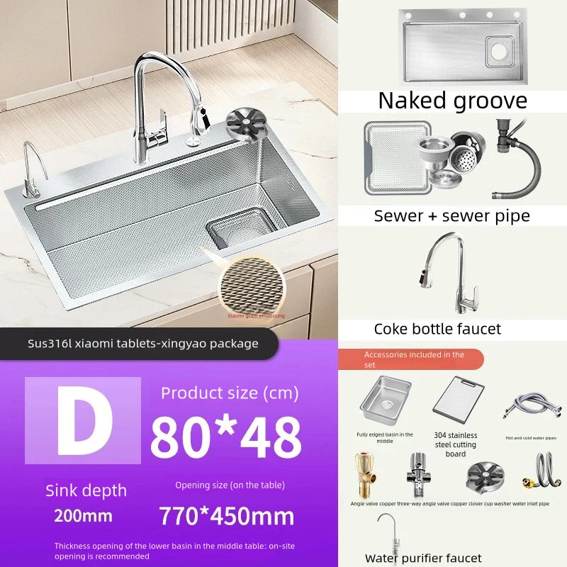 316l Stainless Steel Sink Food Grade Large Slot
