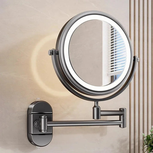 6/8 Inch Wall Mounted Makeup Mirror Extending Folding