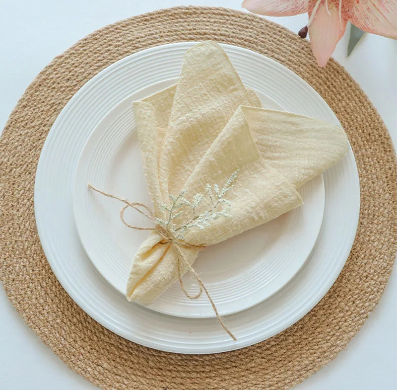 50pcs Handmade Gauze Napkins 30x30cm Cotton Cloth Napkins