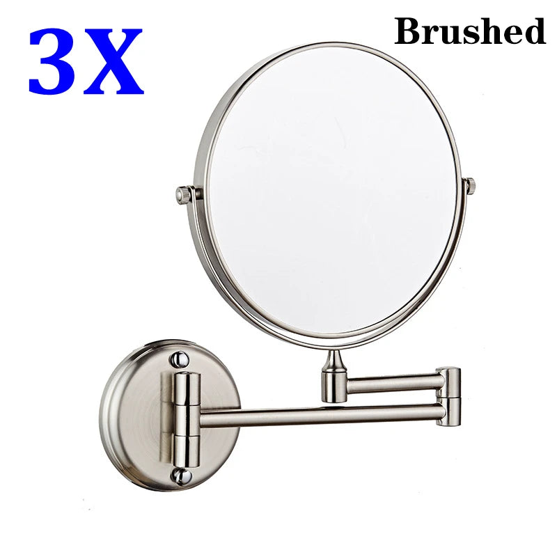 Magnifying Bathroom Mirror Hunnise Quality Brass Gold Hotel