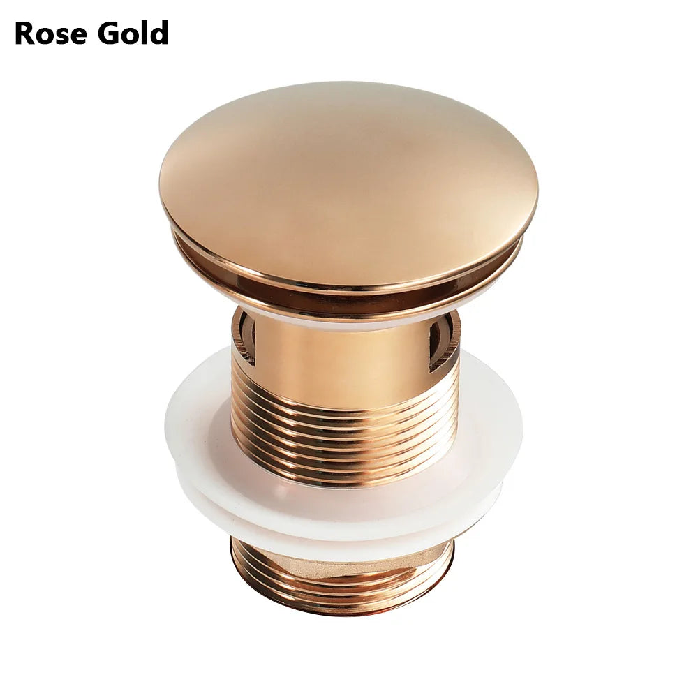 Drain Stoppe Gold Bathroom Basin Sink Pop-Up Drain