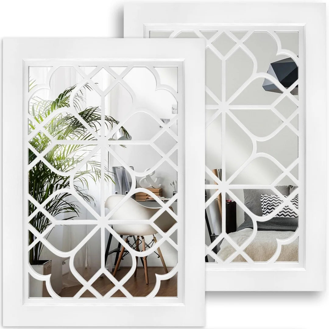 2d Retro 2pcs Wooden Acrylic Rectangular Square Wall