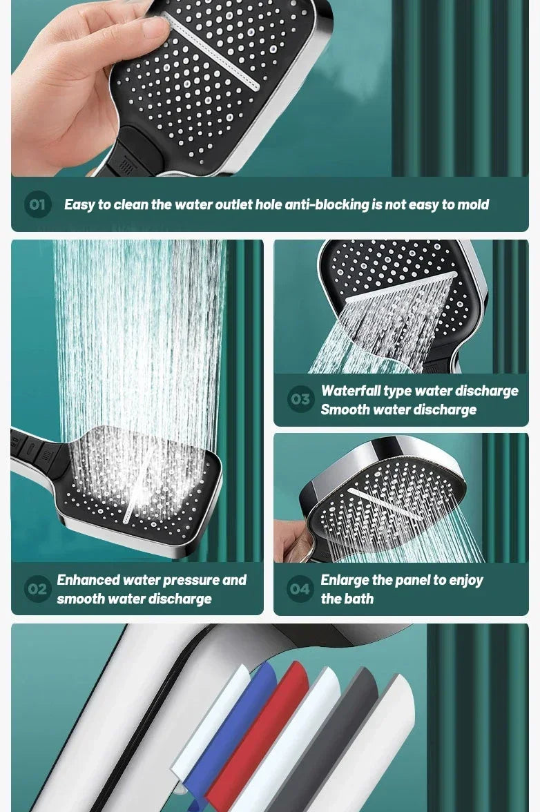 1-4pcs High Quality Bathroom High Pressure Rain Shower