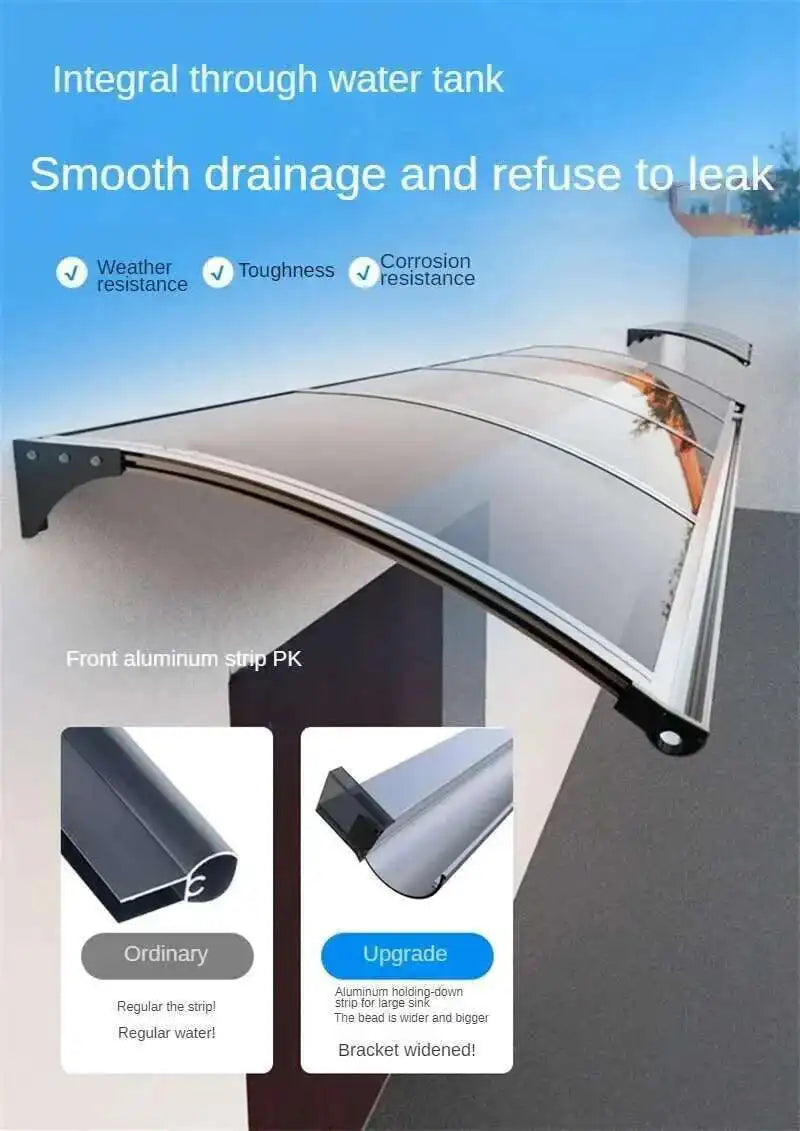 Outdoor Courtyard Rainproof Gazebos Aluminum Alloy Rain Awning