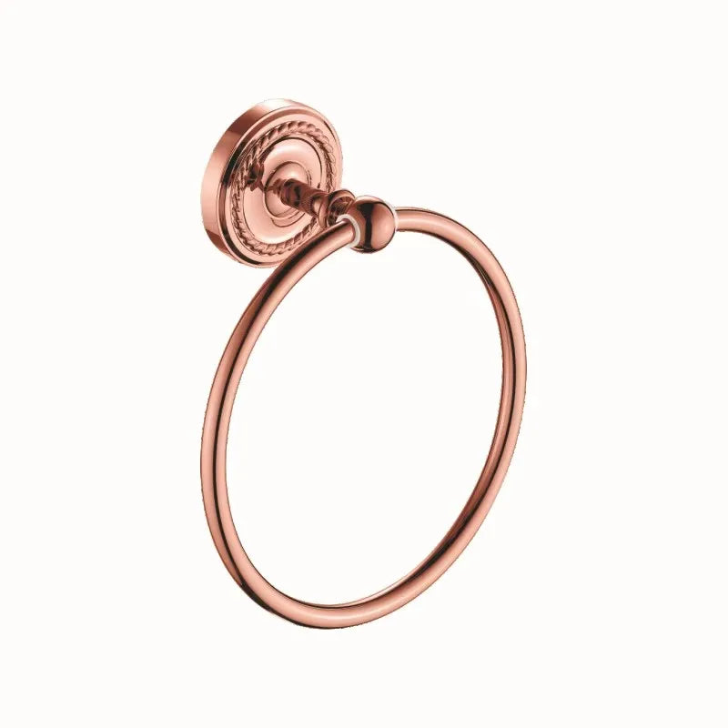 Bathroom Rose Gold Bath Towel Towel Ring Carved