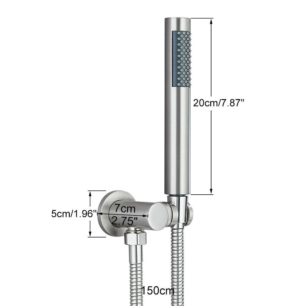 Brushed Gold Handheld Shower Bathroom Shower Faucet &