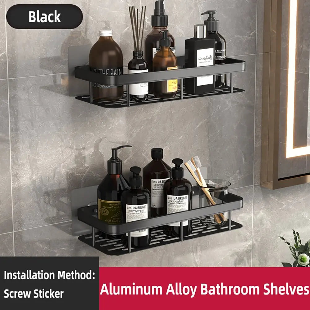 Wall Mounted Rectangular Rack Wall Mounted Shower Shampoo