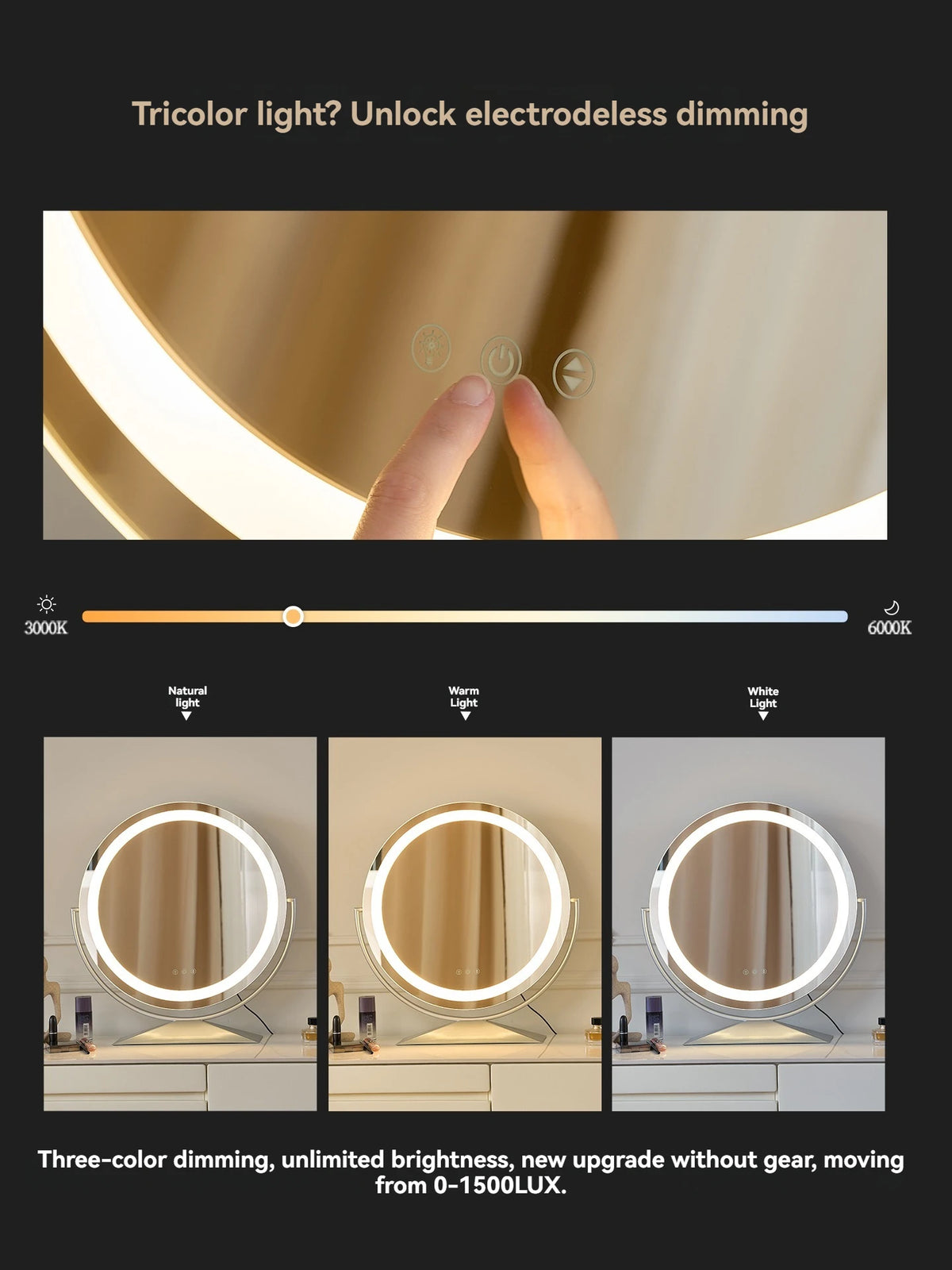 Beauty Mirror Smart Circle Internet Celebrity Bedroom Mirror