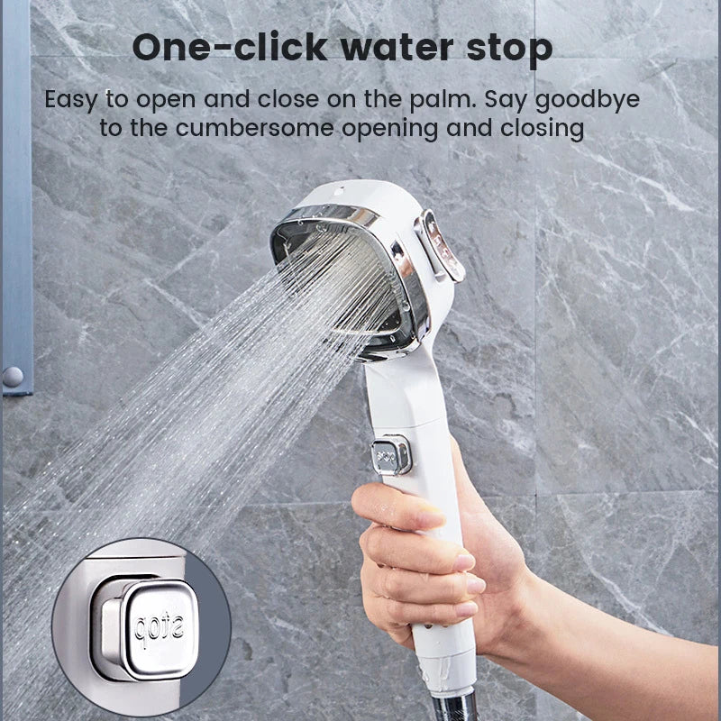 Shower Booster Showerhead Strong Pressure Shower Head Bathroom