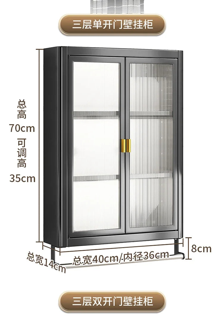 Modern Wall Mounted Bathroom Cabinet White Waterproof Storage