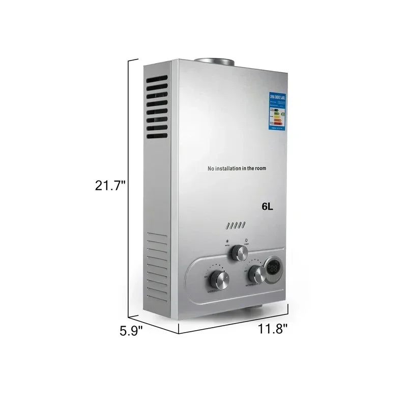 Vevor 6l/8l/10l/12l/16l/18l Propane Gas Lpg Tank Less Water