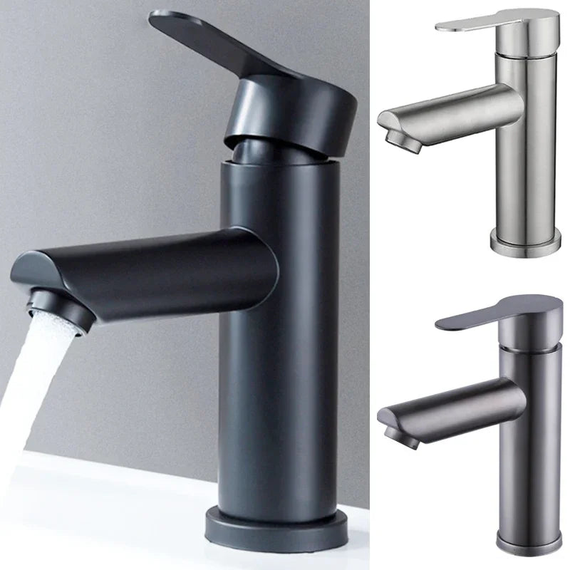 Bathroom Sink Faucet 304 Stainless Steel Cold Water