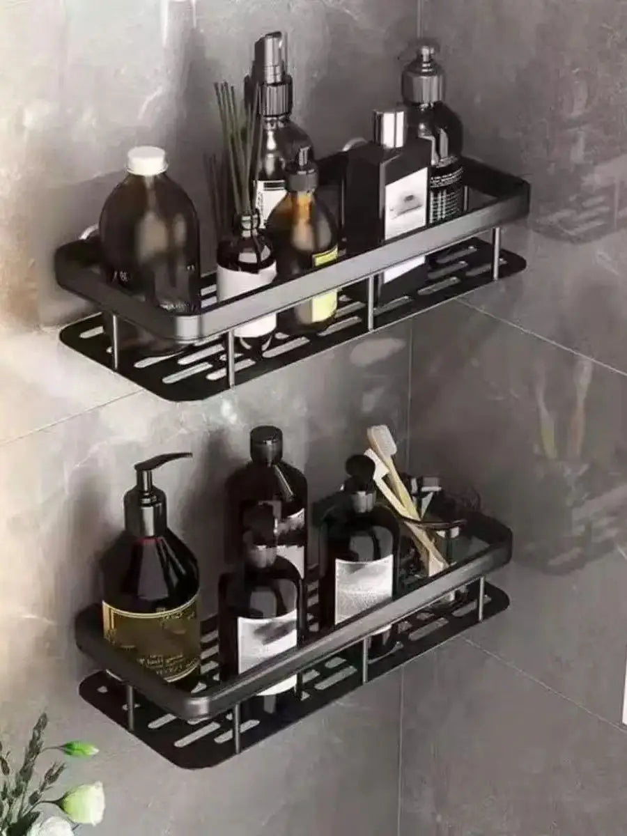 2pcs Bathroom Shelf Storage Organizer Abs Shampoo Rack